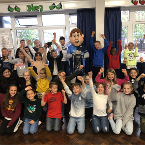 Wycombe Wanderers Mascot Makes Visit To Schools For Future Goals Programme